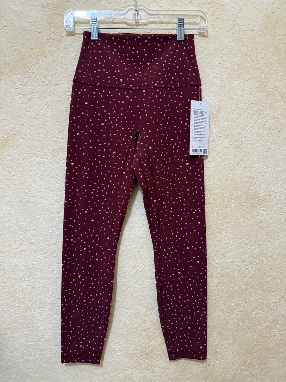 Lululemon align high rise 25” in HTF heart print